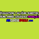 Évaluation 1 français au 2ème semestre 3ème année collégiale