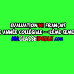 Evaluation N1 français 1ère année collégiale – 2ème semestre PDF