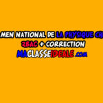 Examen national de la physique chimie 2BAC + correction