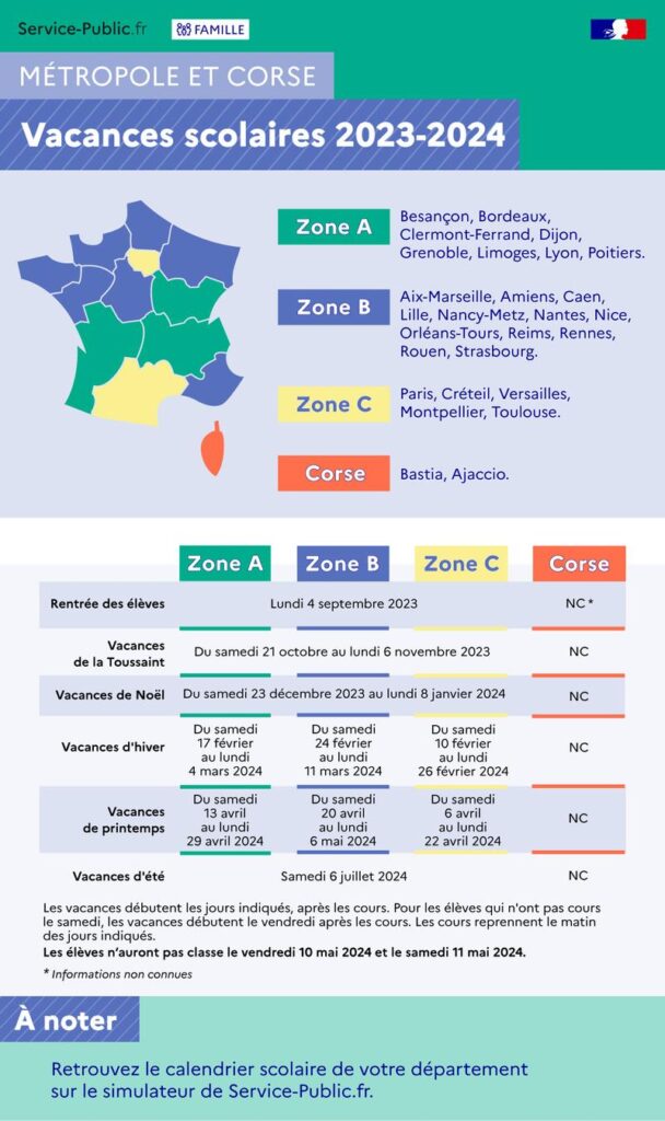 Les Vacances Scolaires 2023 2024