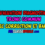 Évaluation diagnostique français Tronc Commun Avec Correction et barème 2023-2024