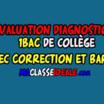 Évaluation diagnostique français 1BAC Avec Correction et barème 2023-2024