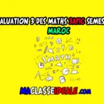 Evaluation 3 des Maths 3APIC semestre 1 - Maroc